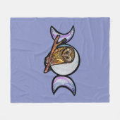 Triple Moon Owl Fleecedecke (Vorderseite (Horizontal))