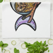 Triple Moon Owl Geschirrtuch (Gefaltet)