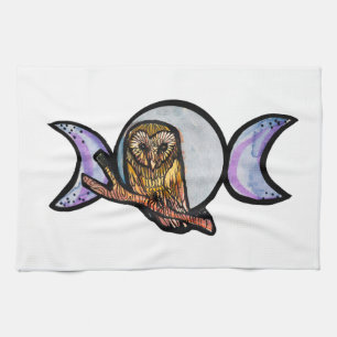 Triple Moon Owl Geschirrtuch