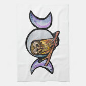 Triple Moon Owl Geschirrtuch (Vertikal)