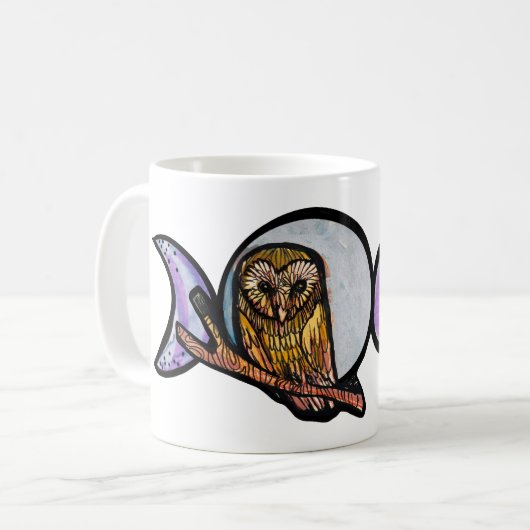 Triple Moon Owl Kaffeetasse (Vorderseite Links)