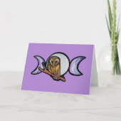 Triple Moon Owl Karte (Vorderseite)