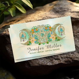 Triple Moon Pentagram Illustration Visitenkarte