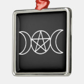 Triple Moon Pentagramm Goddess Ornament Aus Metall (Links)