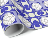 Triple Moon & Pentagramme wählen eine Hintergrundf Geschenkpapier (Rolleneckpunkt)
