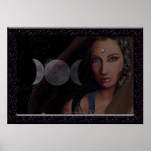 Triple Moon Print Poster