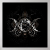 Triple Moon - Schwarze Katze Poster (Vorne)