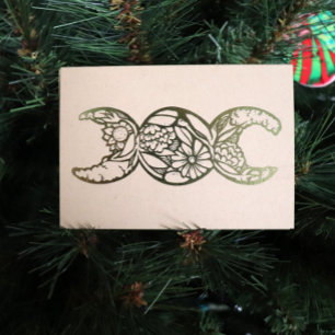 Triple Moon Symbol Bloom Folienkarte