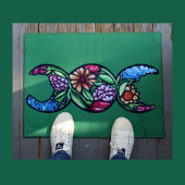 Triple Moon Symbol Bloom Fußmatte