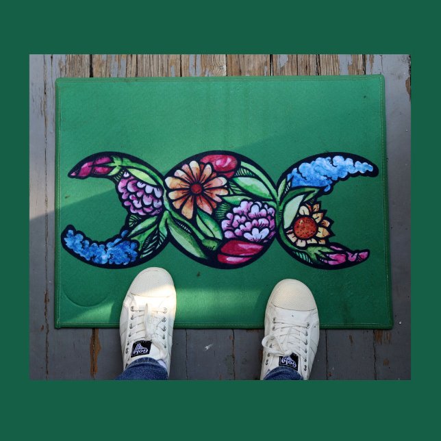 Triple Moon Symbol Bloom Fußmatte (Von Creator hochgeladen)