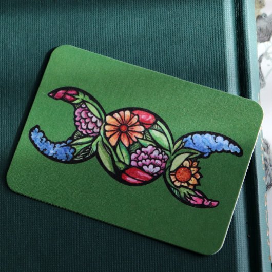 Triple Moon Symbol Bloom Mitteilungskarte