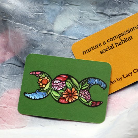 Triple Moon Symbol Bloom Mitteilungskarte