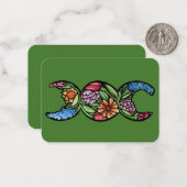 Triple Moon Symbol Bloom Mitteilungskarte (Vorderseite/Rückseite Beispiel)