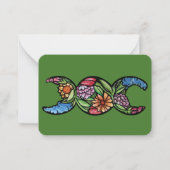 Triple Moon Symbol Bloom Mitteilungskarte (Vorderseite)