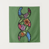 Triple Moon Symbol Bloom Wandteppich (Vorderseite)