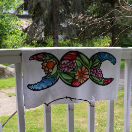 Triple Moon Symbol Garden Bloom Geschirrtuch