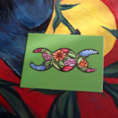 Triple Moon Symbol Garden Bloom Postkarte