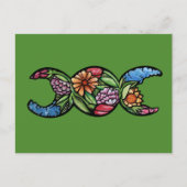 Triple Moon Symbol Garden Bloom Postkarte (Vorderseite)