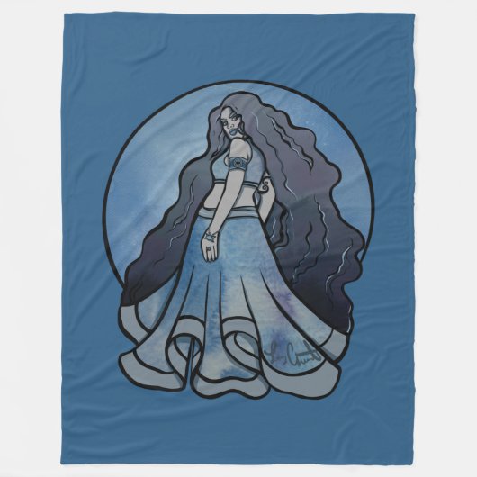 Triple Moon Symbol Wicca Goddess Fleecedecke (Vorderseite)