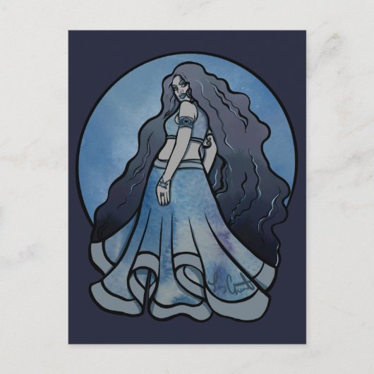 Triple Moon Symbol Wicca Goddess Postkarte (Vorderseite)