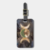 Triple Moon tree of life Gepäckanhänger (Vorderseite vertikal)