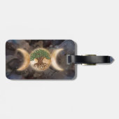 Triple Moon tree of life Gepäckanhänger (Rückseite horizontal)