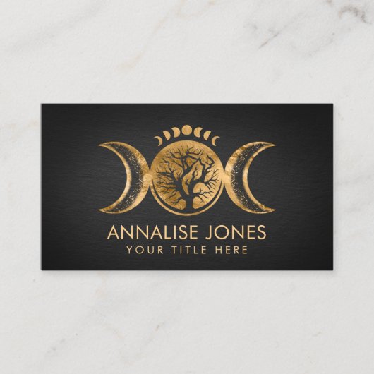 Triple Moon - Tree of life Ornament Visitenkarte (Vorderseite)