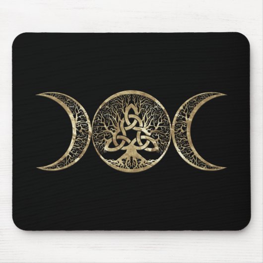 Triple Moon Tree of Life Triquetra Mousepad (Vorne)