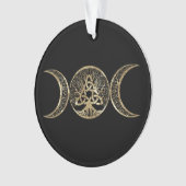 Triple Moon Tree of Life Triquetra Ornament (Vorderseite)