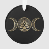Triple Moon Tree of Life Triquetra Ornament (Vorderseite)
