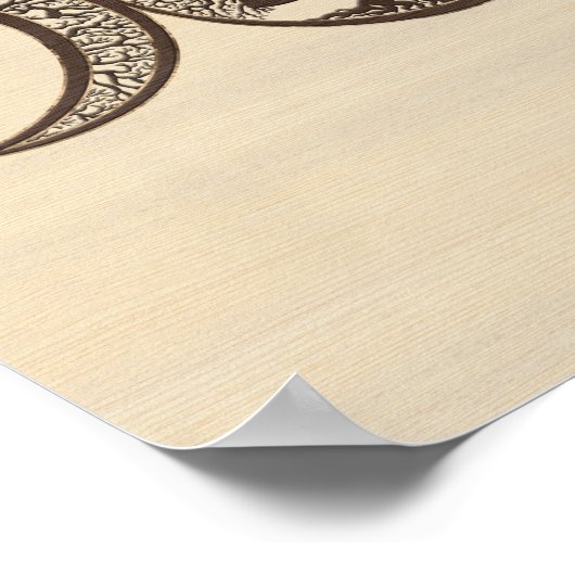 Triple Moon Tree of Life Triquetra Poster (Ecke)