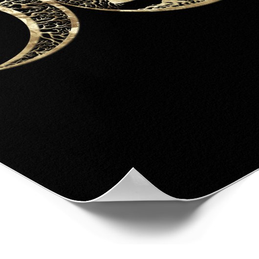 Triple Moon Tree of Life Triquetra Poster (Ecke)