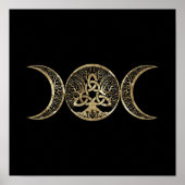 Triple Moon Tree of Life Triquetra Poster (Vorne)