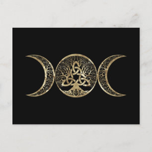 Triple Moon Tree of Life Triquetra Postkarte