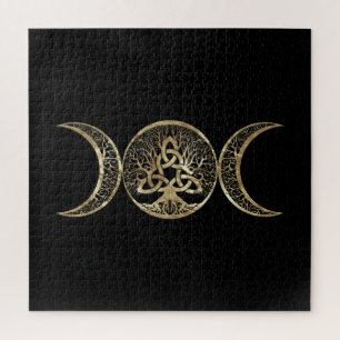 Triple Moon Tree of Life Triquetra Puzzle