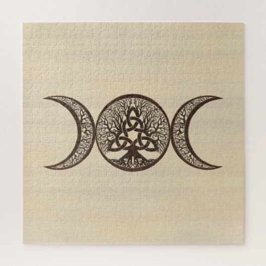 Triple Moon Tree of Life Triquetra Puzzle (Vertikal)