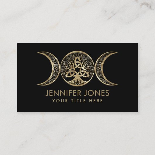 Triple Moon Tree of Life Triquetra Visitenkarte (Vorderseite)