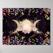 Triple Moon - Triple Goddess - Aquarell Poster (Vorne)