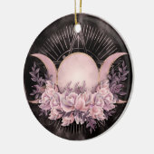 Triple Moon - Triple Goddess - Gentle Floral Keramik Ornament (Links)