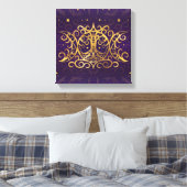 Triple Moon - Triple Goddess Gold und Lila Leinwanddruck (Insitu (Schlafzimmer))