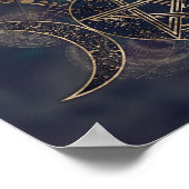 Triple Moon - Triple Goddess Gold und Purple Poster (Ecke)