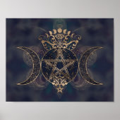 Triple Moon - Triple Goddess Gold und Purple Poster (Vorne)