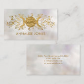 Triple Moon - Triple Goddess Golden Ornament Busi Visitenkarte (Vorne/Hinten)