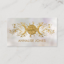 Triple Moon - Triple Goddess Golden Ornament Busi Visitenkarte