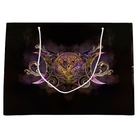 Triple Moon - Triple Goddess - Mitternachtsschimme Große Geschenktüte (Vorderseite)
