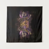 Triple Moon - Triple Goddess - Mitternachtsschimme Wandteppich (Vorderseite (Horizontal))