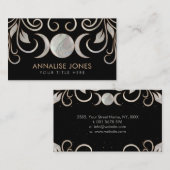 Triple Moon - Triple Goddess Mother of Pearl Visitenkarte (Vorne/Hinten)