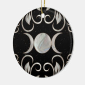 Triple Moon - Triple Goddess - Mutter von Pearl Keramik Ornament (Links)