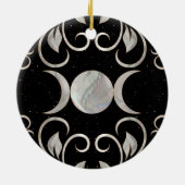 Triple Moon - Triple Goddess - Mutter von Pearl Keramik Ornament (Hinten)