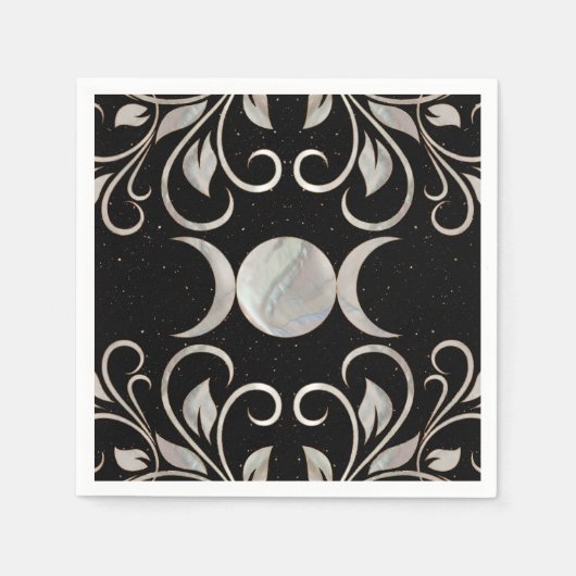 Triple Moon - Triple Goddess - Mutter von Pearl Serviette (Vorderseite)